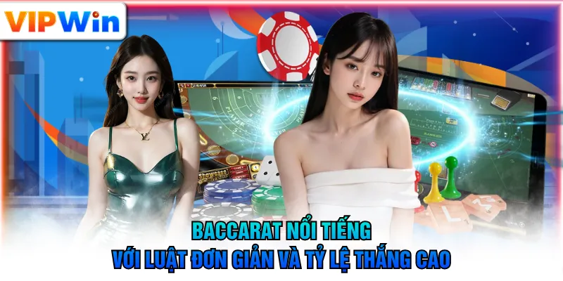 Baccarat nổi tiếng với luật đơn giản và tỷ lệ thắng cao